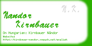 nandor kirnbauer business card